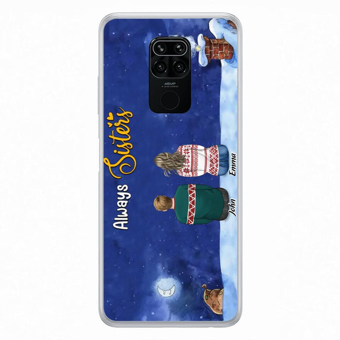 Personalized Christmas Brother & Sister Phone Case - Christmas Gift Idea For Siblings - Up to 12 People - Always Sisters - Case For Xiaomi, Oppo And Huawei
