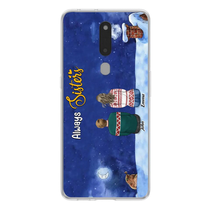 Personalized Christmas Brother & Sister Phone Case - Christmas Gift Idea For Siblings - Up to 12 People - Always Sisters - Case For Xiaomi, Oppo And Huawei