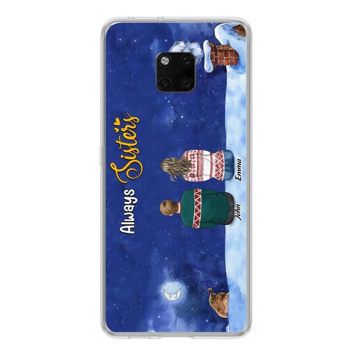 Personalized Christmas Brother & Sister Phone Case - Christmas Gift Idea For Siblings - Up to 12 People - Always Sisters - Case For Xiaomi, Oppo And Huawei