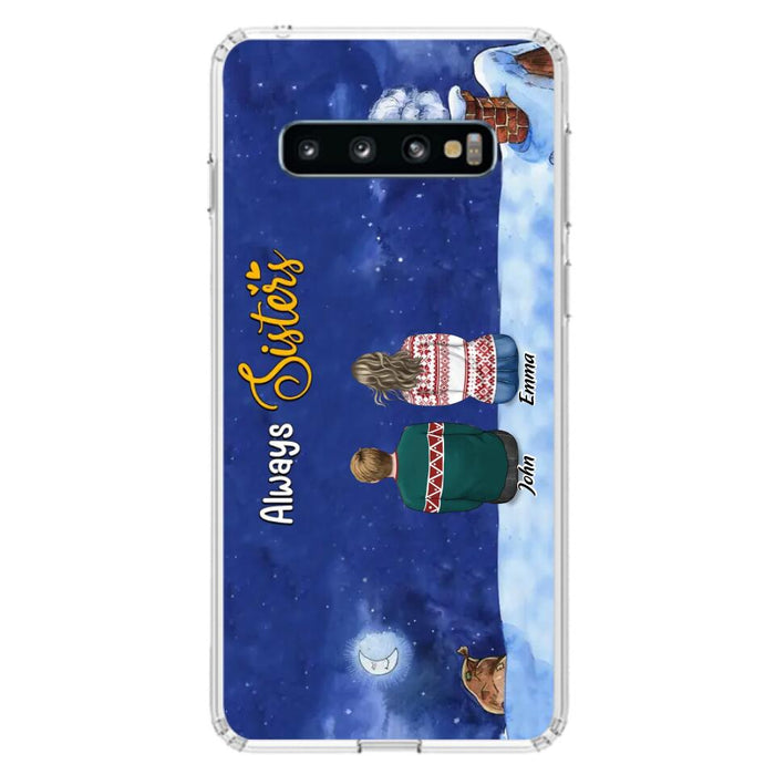 Personalized Christmas Brother & Sister Phone Case - Christmas Gift Idea For Siblings - Up to 12 People - Always Sisters - Case For iPhone And Samsung