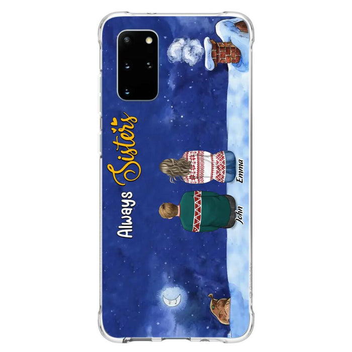 Personalized Christmas Brother & Sister Phone Case - Christmas Gift Idea For Siblings - Up to 12 People - Always Sisters - Case For iPhone And Samsung