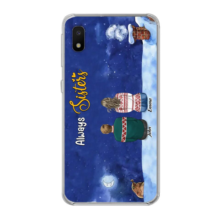 Personalized Christmas Brother & Sister Phone Case - Christmas Gift Idea For Siblings - Up to 12 People - Always Sisters - Case For iPhone And Samsung