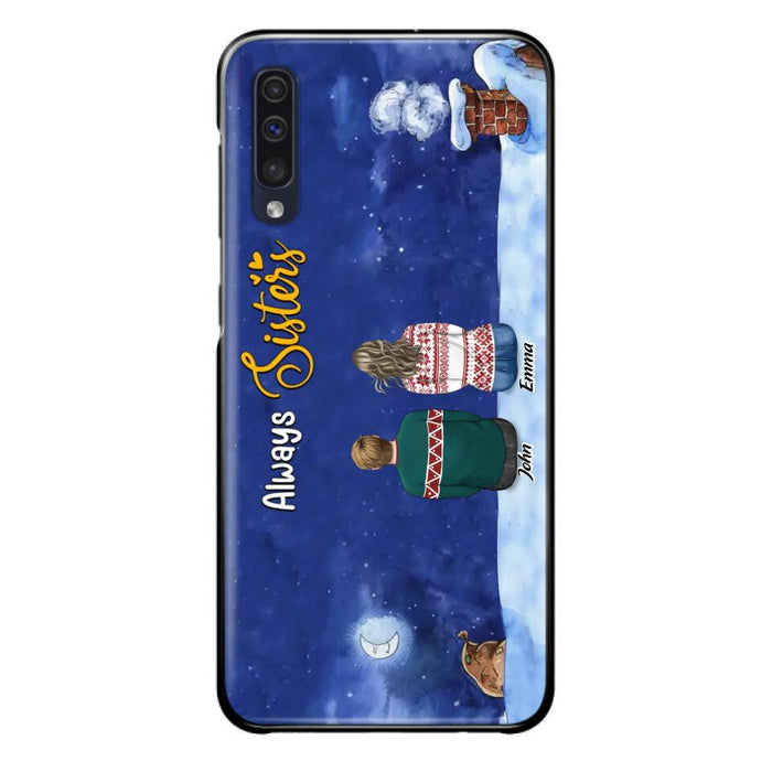 Personalized Christmas Brother & Sister Phone Case - Christmas Gift Idea For Siblings - Up to 12 People - Always Sisters - Case For iPhone And Samsung