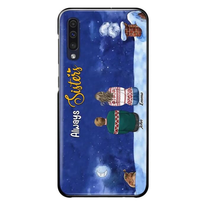 Personalized Christmas Brother & Sister Phone Case - Christmas Gift Idea For Siblings - Up to 12 People - Always Sisters - Case For iPhone And Samsung