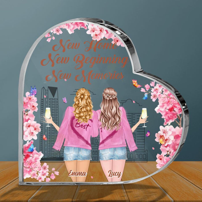 Personalized Bestie Acrylic Plaque - Gift Idea For Bestie/Housewarming - New Home New Beginning New Memories