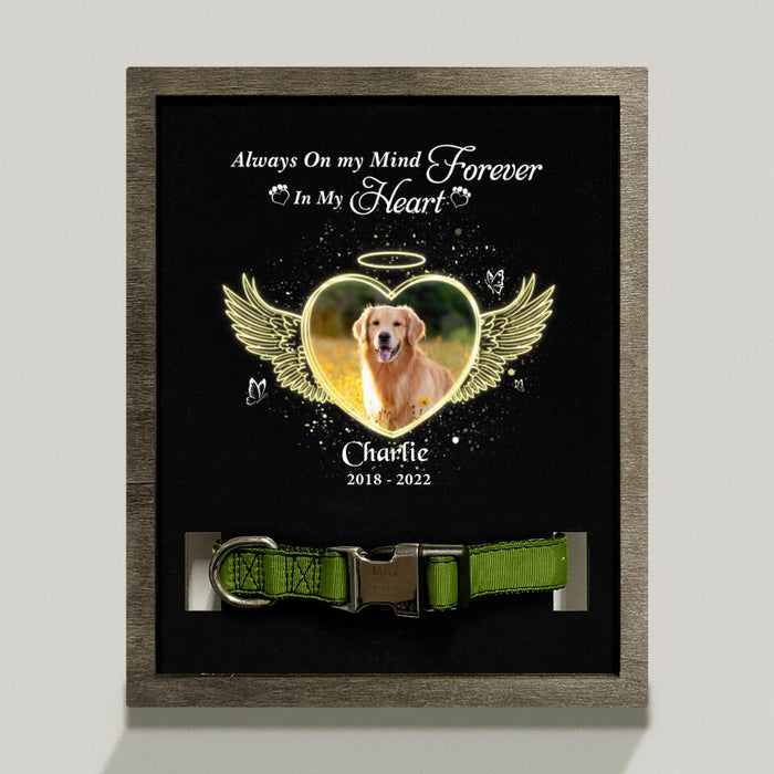 Personalized Photo Memorial Pet Loss Frame - Gift Idea For Pet Lovers/Pet Owners - Always On My Mind Forever In My Heart