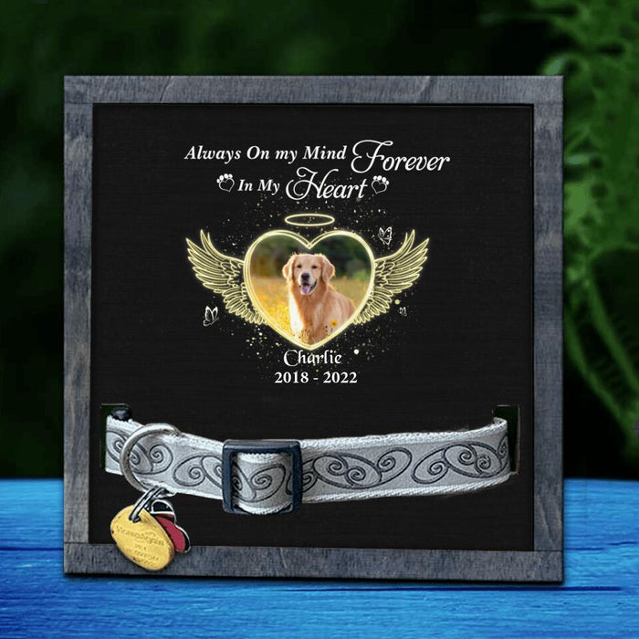 Personalized Photo Memorial Pet Loss Frame - Gift Idea For Pet Lovers/Pet Owners - Always On My Mind Forever In My Heart