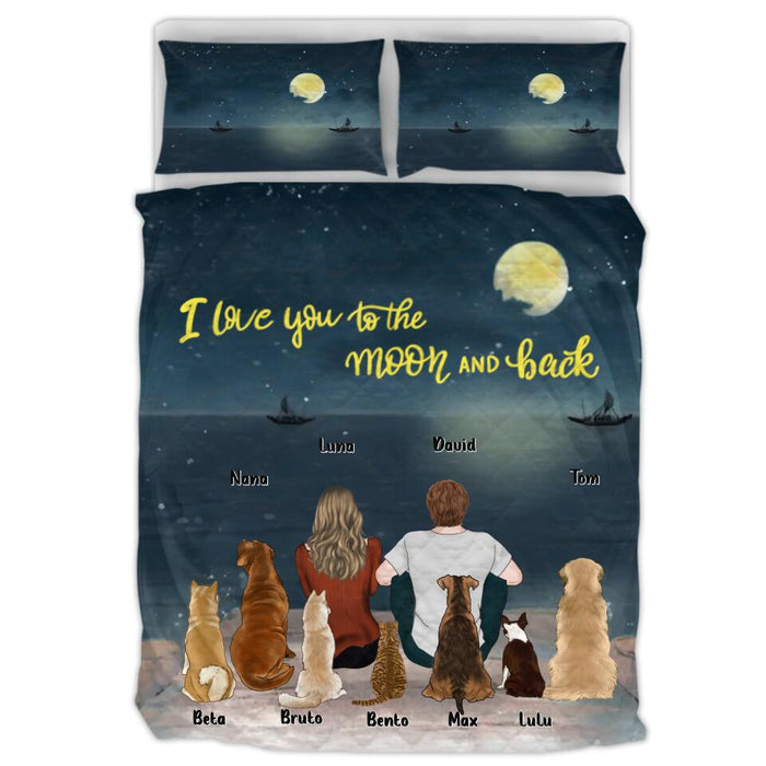 Personalized Dog Cat Quilt Bed Sets - Gift for Dog Cat Lovers, Couple/Woman/Man - Up to 7 Pets