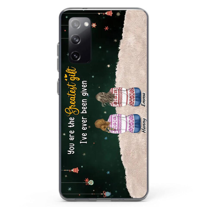 Personalized Christmas Friends Phone Case - Christmas Gift Idea For Friends/Sisters - Up to 12 People - You Are The Greatest Gift I've Ever Been Given - Case For iPhone And Samsung