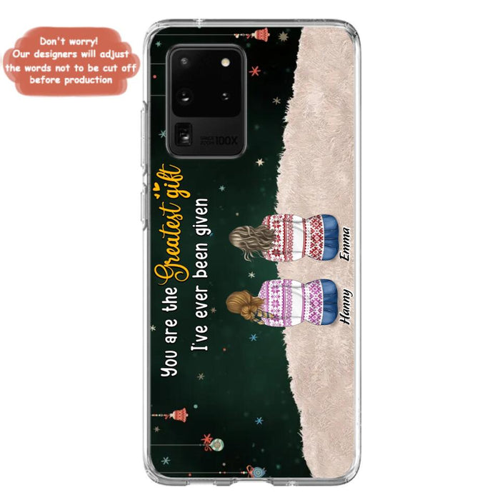Personalized Christmas Friends Phone Case - Christmas Gift Idea For Friends/Sisters - Up to 12 People - You Are The Greatest Gift I've Ever Been Given - Case For iPhone And Samsung