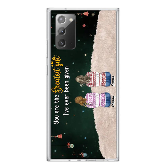 Personalized Christmas Friends Phone Case - Christmas Gift Idea For Friends/Sisters - Up to 12 People - You Are The Greatest Gift I've Ever Been Given - Case For iPhone And Samsung
