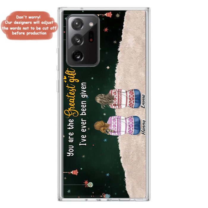 Personalized Christmas Friends Phone Case - Christmas Gift Idea For Friends/Sisters - Up to 12 People - You Are The Greatest Gift I've Ever Been Given - Case For iPhone And Samsung
