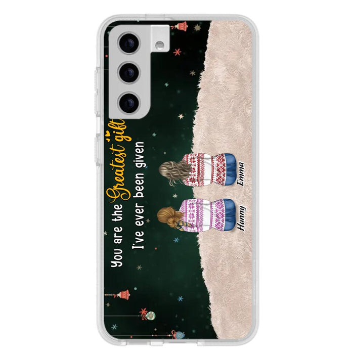 Personalized Christmas Friends Phone Case - Christmas Gift Idea For Friends/Sisters - Up to 12 People - You Are The Greatest Gift I've Ever Been Given - Case For iPhone And Samsung