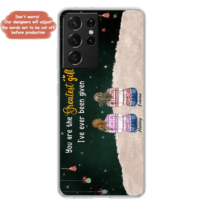 Personalized Christmas Friends Phone Case - Christmas Gift Idea For Friends/Sisters - Up to 12 People - You Are The Greatest Gift I've Ever Been Given - Case For iPhone And Samsung
