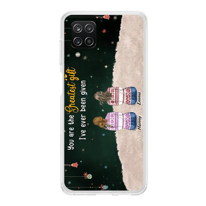 Personalized Christmas Friends Phone Case - Christmas Gift Idea For Friends/Sisters - Up to 12 People - You Are The Greatest Gift I've Ever Been Given - Case For iPhone And Samsung