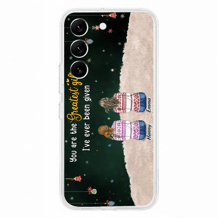 Personalized Christmas Friends Phone Case - Christmas Gift Idea For Friends/Sisters - Up to 12 People - You Are The Greatest Gift I've Ever Been Given - Case For iPhone And Samsung