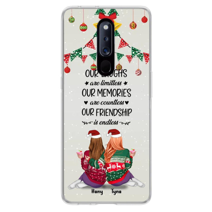 Custom Personalized Christmas Friends Phone Case - Gift Idea For Best Friends With Up To 5 Girls - Our Laughs Are Limitless - Cases For Oppo, Xiaomi & Huawei