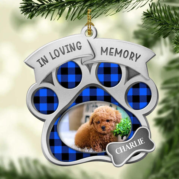 Personalized In Loving Memory Aluminum Ornament - Memorial Gift Idea For Christmas - Upload Dog Photo