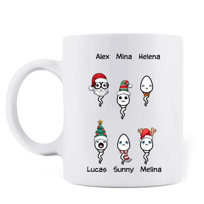 Personalized Xmas Dad Mug - Up to 6 Children - Christmas Gift Idea For Dad - Merry Christmas From Your Swimming Champions