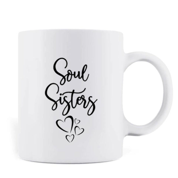 Personalized Best Friends Christmas Gift Coffee Mug - Christmas Gift for Besties - Up to 6 Girls