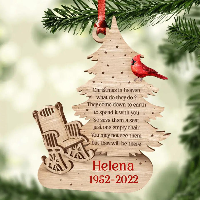 Personalized Christmas Memorial Wooden Ornament - Memorial Gift For Family Members - They Will Be There