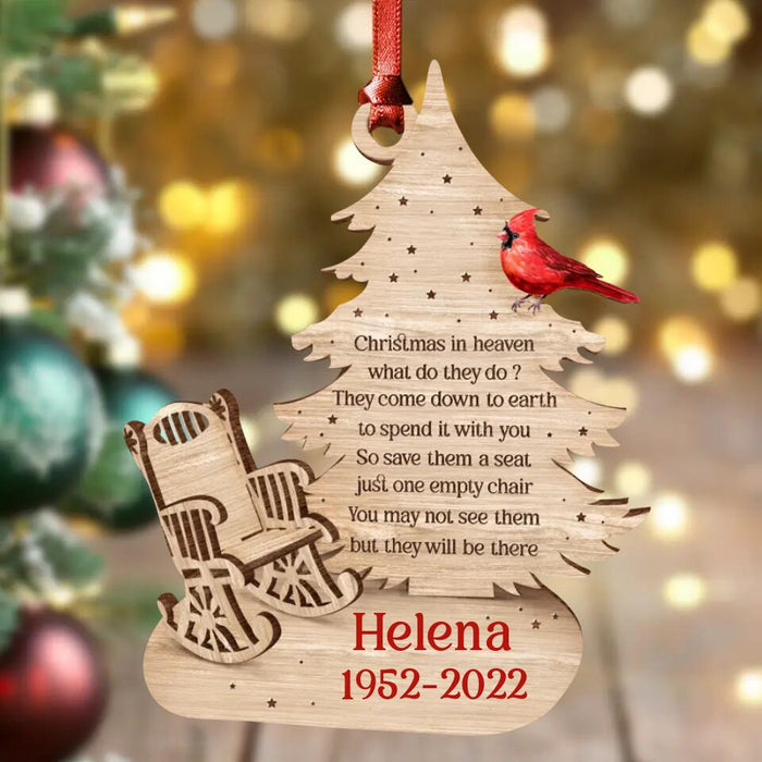 Personalized Christmas Memorial Wooden Ornament - Memorial Gift For Family Members - They Will Be There