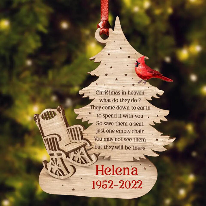 Personalized Christmas Memorial Wooden Ornament - Memorial Gift For Family Members - They Will Be There