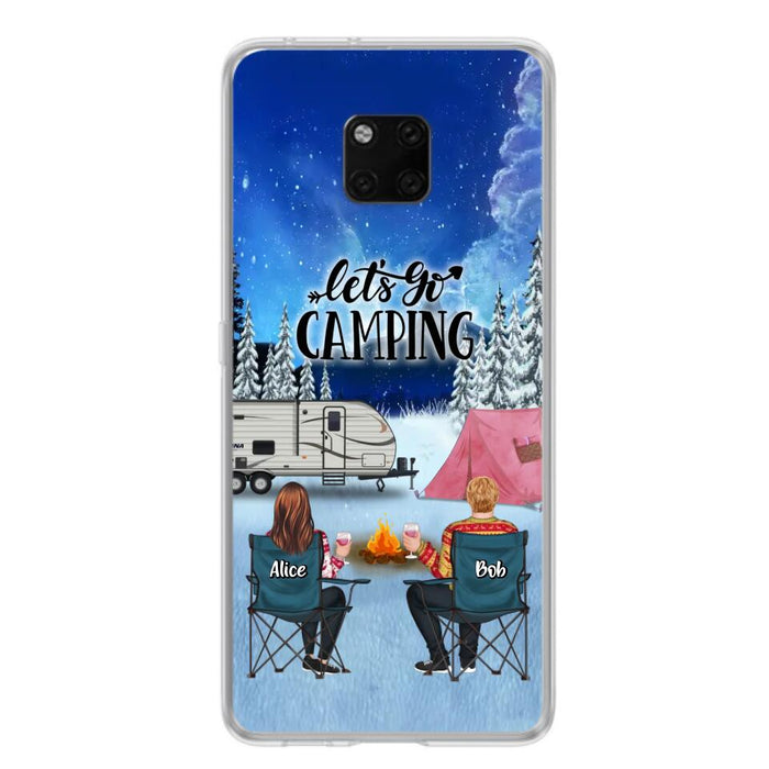 Personalized Christmas Camping Phone Case - Christmas Gift For Family/Couple/Camping Lover - Up to 2 Kids and 3 Pets - Let's Go Camping - Case For Xiaomi, Oppo And Huawei