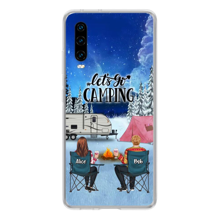Personalized Christmas Camping Phone Case - Christmas Gift For Family/Couple/Camping Lover - Up to 2 Kids and 3 Pets - Let's Go Camping - Case For Xiaomi, Oppo And Huawei