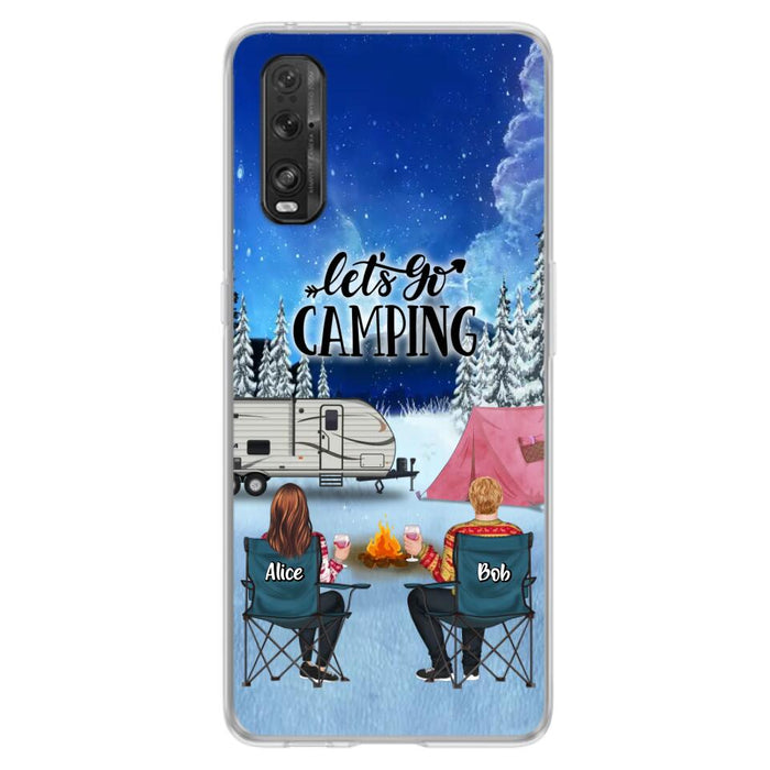 Personalized Christmas Camping Phone Case - Christmas Gift For Family/Couple/Camping Lover - Up to 2 Kids and 3 Pets - Let's Go Camping - Case For Xiaomi, Oppo And Huawei