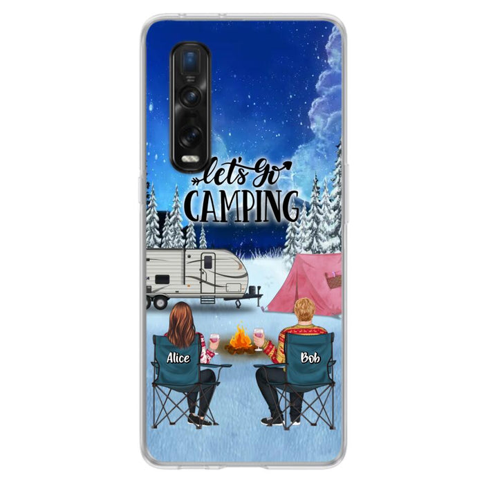 Personalized Christmas Camping Phone Case - Christmas Gift For Family/Couple/Camping Lover - Up to 2 Kids and 3 Pets - Let's Go Camping - Case For Xiaomi, Oppo And Huawei