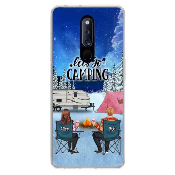 Personalized Christmas Camping Phone Case - Christmas Gift For Family/Couple/Camping Lover - Up to 2 Kids and 3 Pets - Let's Go Camping - Case For Xiaomi, Oppo And Huawei