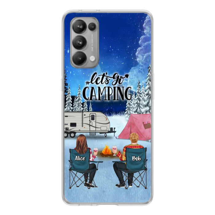 Personalized Christmas Camping Phone Case - Christmas Gift For Family/Couple/Camping Lover - Up to 2 Kids and 3 Pets - Let's Go Camping - Case For Xiaomi, Oppo And Huawei