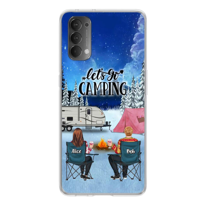 Personalized Christmas Camping Phone Case - Christmas Gift For Family/Couple/Camping Lover - Up to 2 Kids and 3 Pets - Let's Go Camping - Case For Xiaomi, Oppo And Huawei