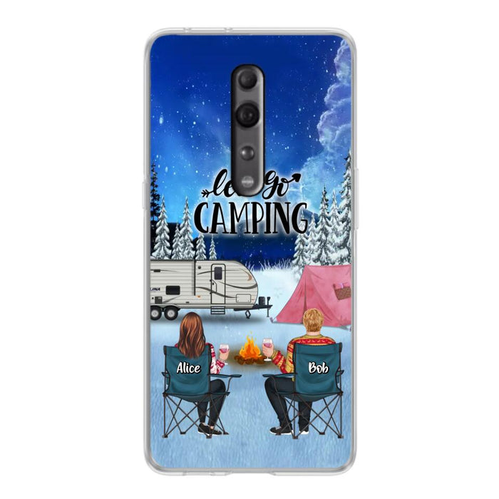Personalized Christmas Camping Phone Case - Christmas Gift For Family/Couple/Camping Lover - Up to 2 Kids and 3 Pets - Let's Go Camping - Case For Xiaomi, Oppo And Huawei