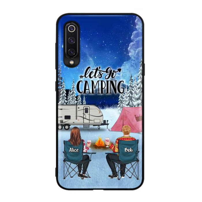 Personalized Christmas Camping Phone Case - Christmas Gift For Family/Couple/Camping Lover - Up to 2 Kids and 3 Pets - Let's Go Camping - Case For Xiaomi, Oppo And Huawei