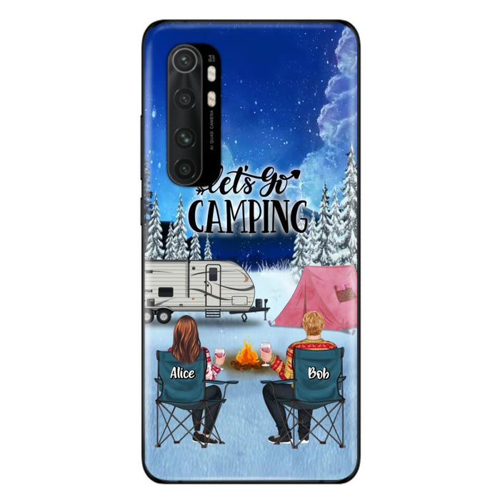 Personalized Christmas Camping Phone Case - Christmas Gift For Family/Couple/Camping Lover - Up to 2 Kids and 3 Pets - Let's Go Camping - Case For Xiaomi, Oppo And Huawei