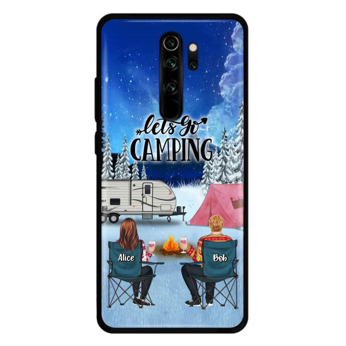 Personalized Christmas Camping Phone Case - Christmas Gift For Family/Couple/Camping Lover - Up to 2 Kids and 3 Pets - Let's Go Camping - Case For Xiaomi, Oppo And Huawei
