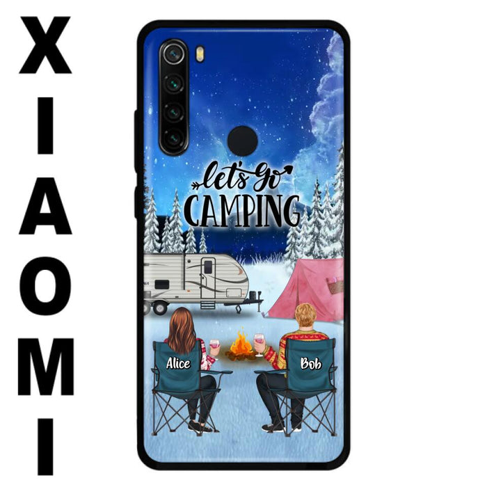 Personalized Christmas Camping Phone Case - Christmas Gift For Family/Couple/Camping Lover - Up to 2 Kids and 3 Pets - Let's Go Camping - Case For Xiaomi, Oppo And Huawei