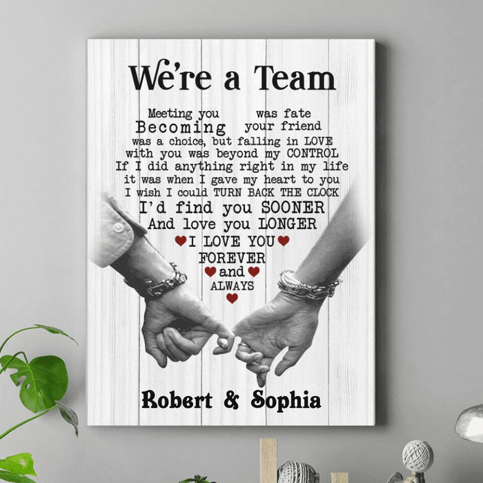Personalized Couple Canvas - Anniversary Gift For Couple - I Love You Forever And Always