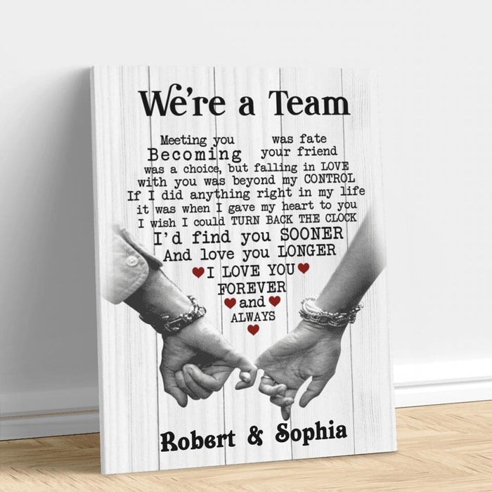 Personalized Couple Canvas - Anniversary Gift For Couple - I Love You Forever And Always