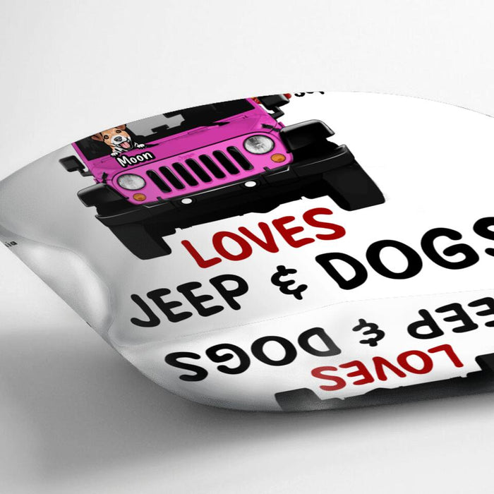 Personalized Dog Mom & Off-road Pillow Cover - Up to 5 Dogs - Best Gift For Dog Lovers/Mother's Day - Just A Girl