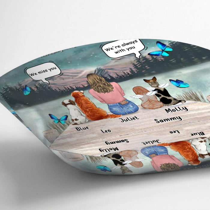 Personalized Dog Mom/Dog Dad Blanket/Pillow Cover - Gift Idea For Dog Lover with up to 4 Dogs - I Will Wait For You
