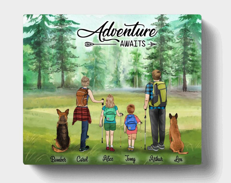 Personalized Forest Trails/Hiking in the Woods Canvas - Best Gift For Family/Couple/Friends - Adventure Awaits - IXMB7Q