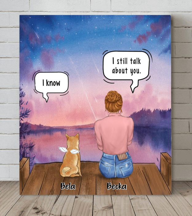 Personalized Pet Mom/Dad Canvas - Up to 4 Pets - Gift Idea For Pet Lover - FXVV9O