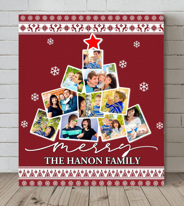 Personalized Christmas Family Tree Canvas - Best Gift For The Whole Family