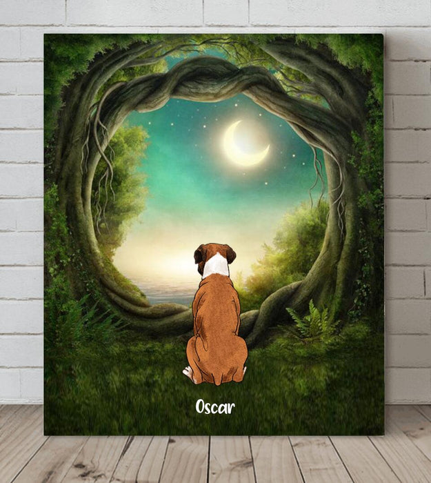 Personalized Memorial Canvas Wall Art - Gift for Dog/Cat Lovers - Memorial Conversation Canvas - Up to 5 Pets