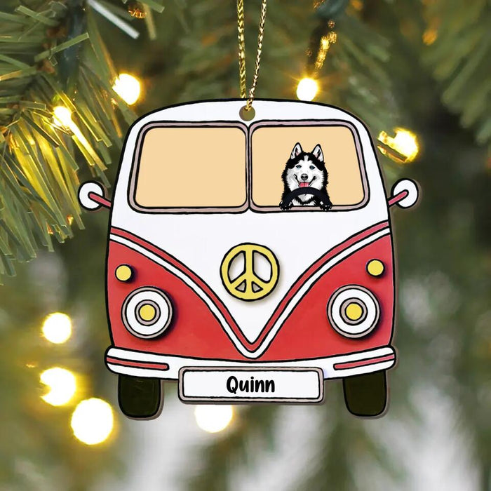 Personalized Off-Road Wooden Ornament - Up to 4 Pets - Christmas Gift idea for Dog/Cat/Off-road Lovers