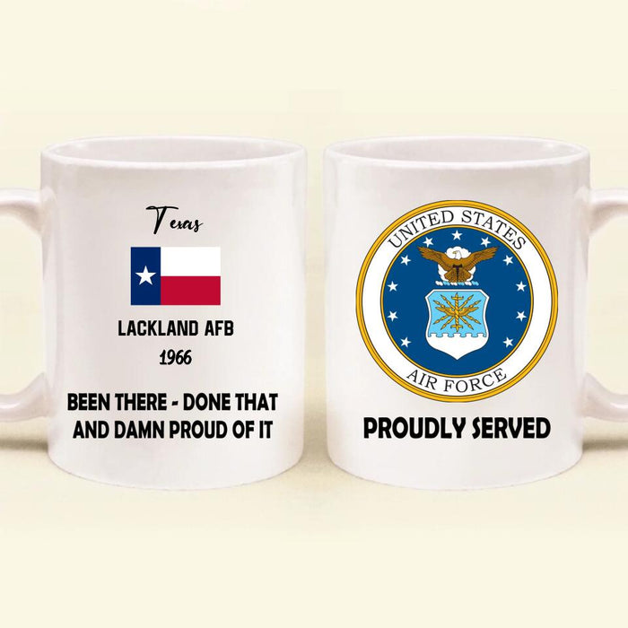 Personalized Veteran Coffee Mug - Up to 12 Bases - Gift Idea For Veteran - Been There Done That And Damn Proud Of It