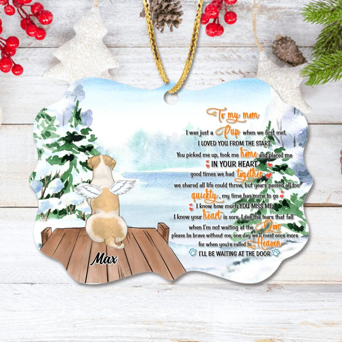 Personalized Memorial Pets Rectangle Wooden Ornament - Up to 4 Pets - Gift Idea For Dog/Cat Lovers - To My Mom
